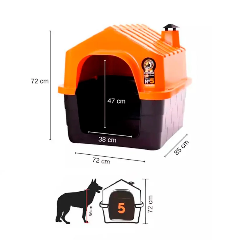 Casa Durapets Plástica Durahouse Laranja N.5