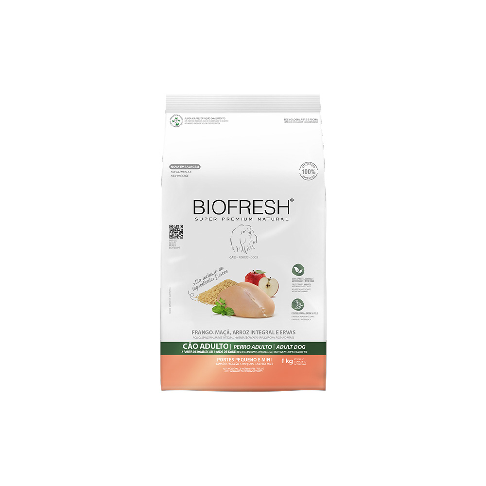 Ração Biofresh para Cães Adultos de Pequeno e Mini Porte Sabor Frango