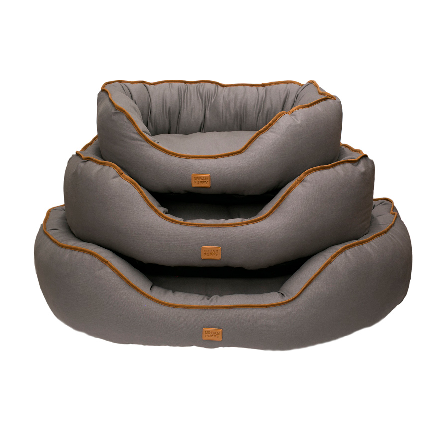 Cama Lisa Oval Sarja para Cães e Gatos Cinza