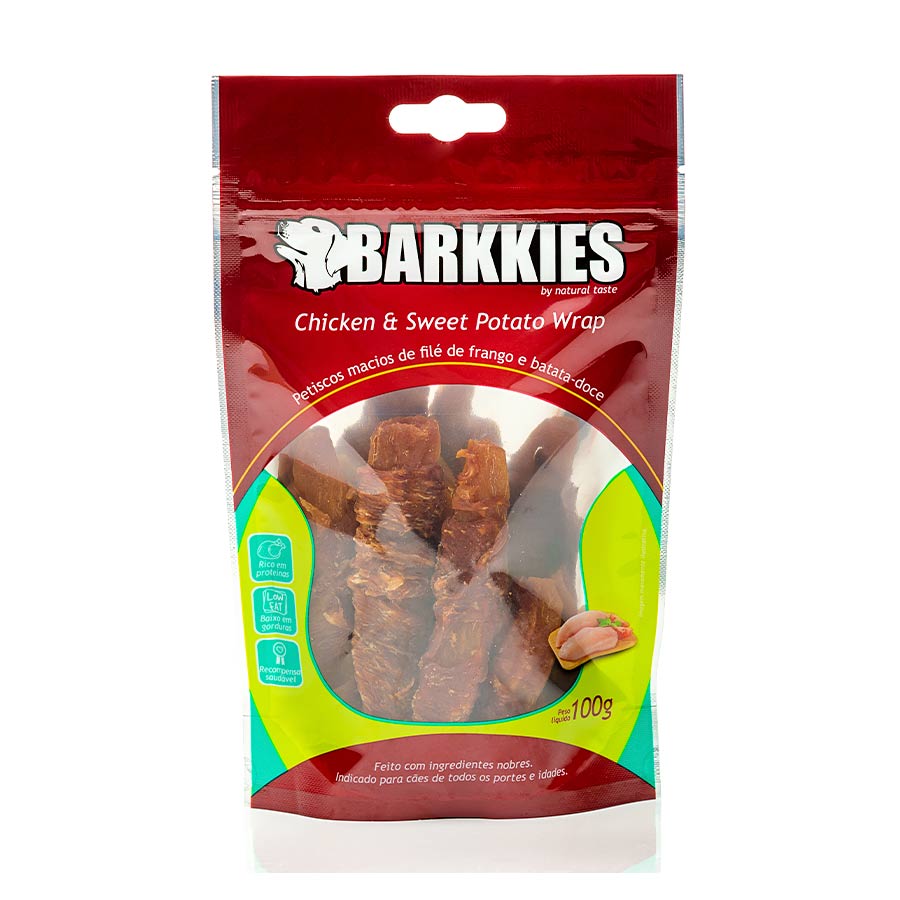 Snack Barkkies Sweet Potato para Cães 100g