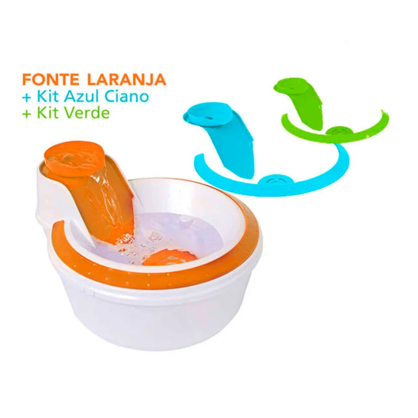 Fonte Bebedouro Colors Petlon Verde, Laranja e Azul 220v