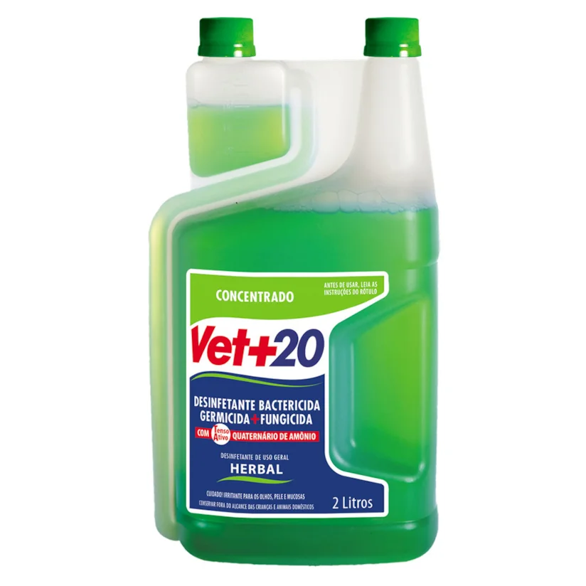 Desinfetante Bactericida Concentrado Vet+20 Herbal 2L