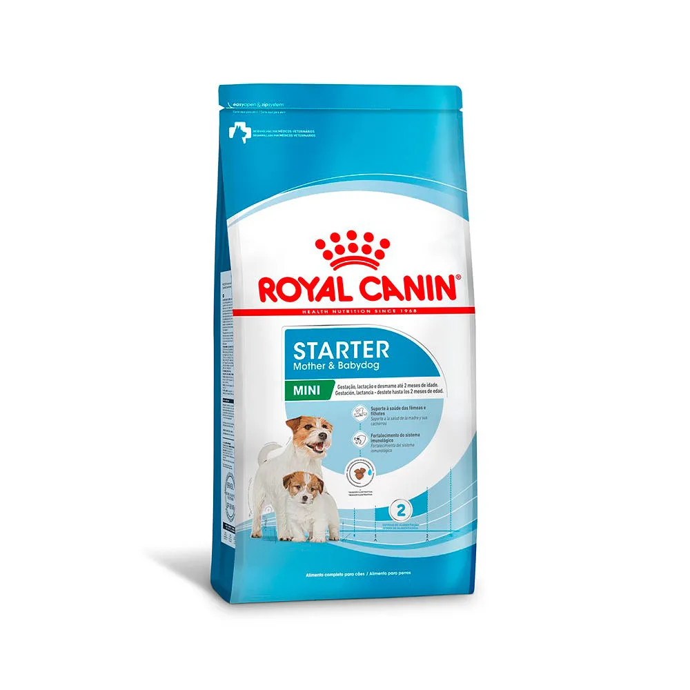 Ração Seca Royal Canin Starter Mother & Babydog Mini para Fêmeas gestantes/lactantes e Filhotes de 1 a 2 Meses de Idade - 1 Kg