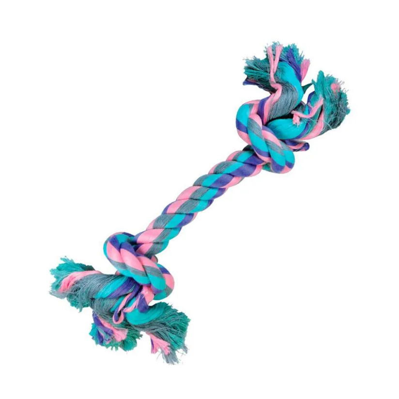Brinquedo Cães Jambo Mordedor Corda Dental Bone Pastel Medio