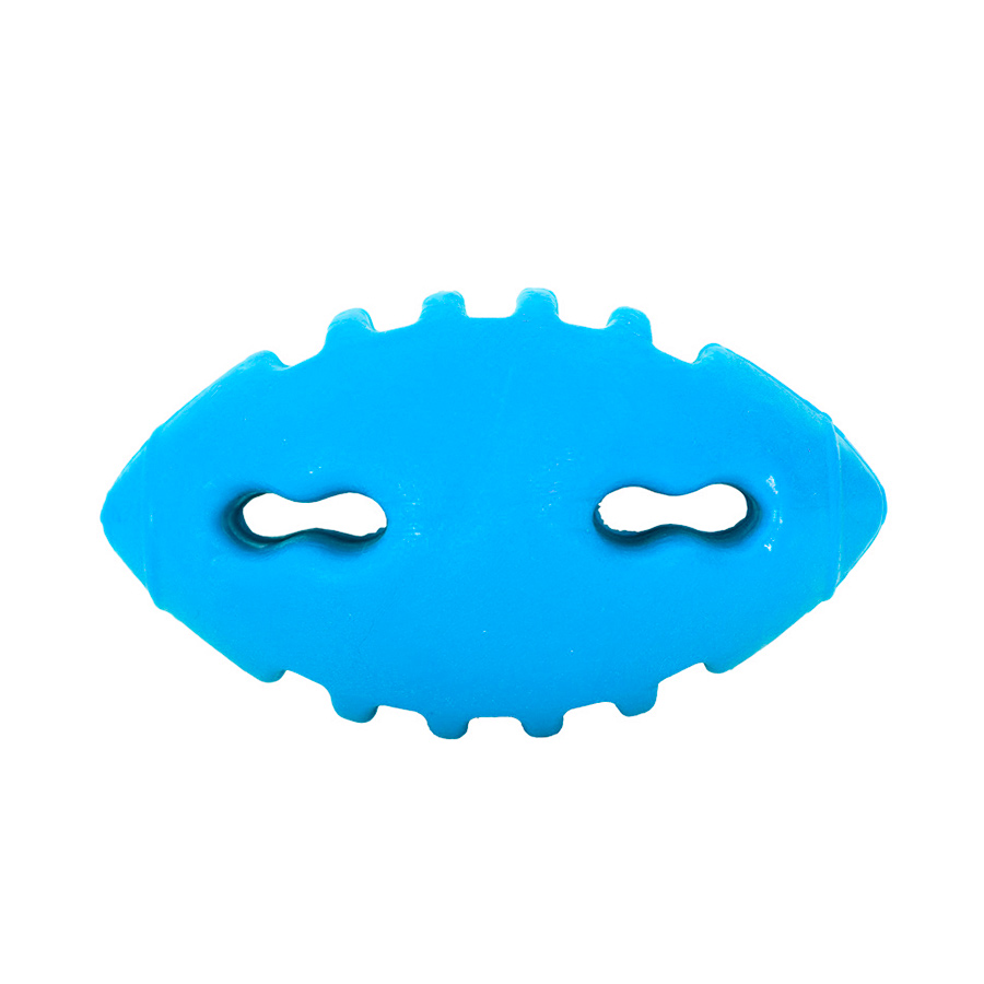 Brinquedo Furacão Pet Bola de Borracha Maciça Futebol Americano Azul para Cães