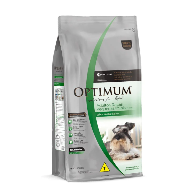 Ração Optimum Cães Adultos Raças Pequenas e Mini Frango e Arroz 1kg