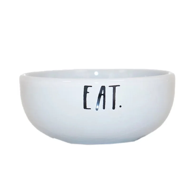 Comedouro Cerâmica Pet Injet Eat Branco Grande