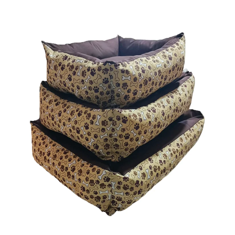 Cama para Cães e Gatos CamaPet Patinha Marrom Tamanho G