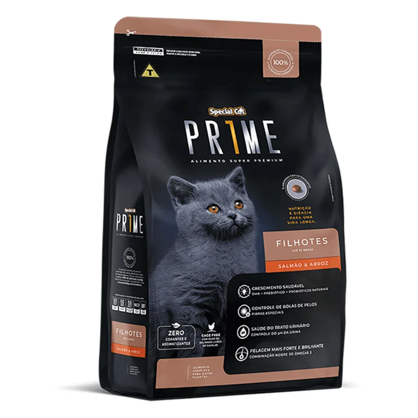 Ração Gatos Special Cat Filhotes Prime Salmão e Arroz 1kg