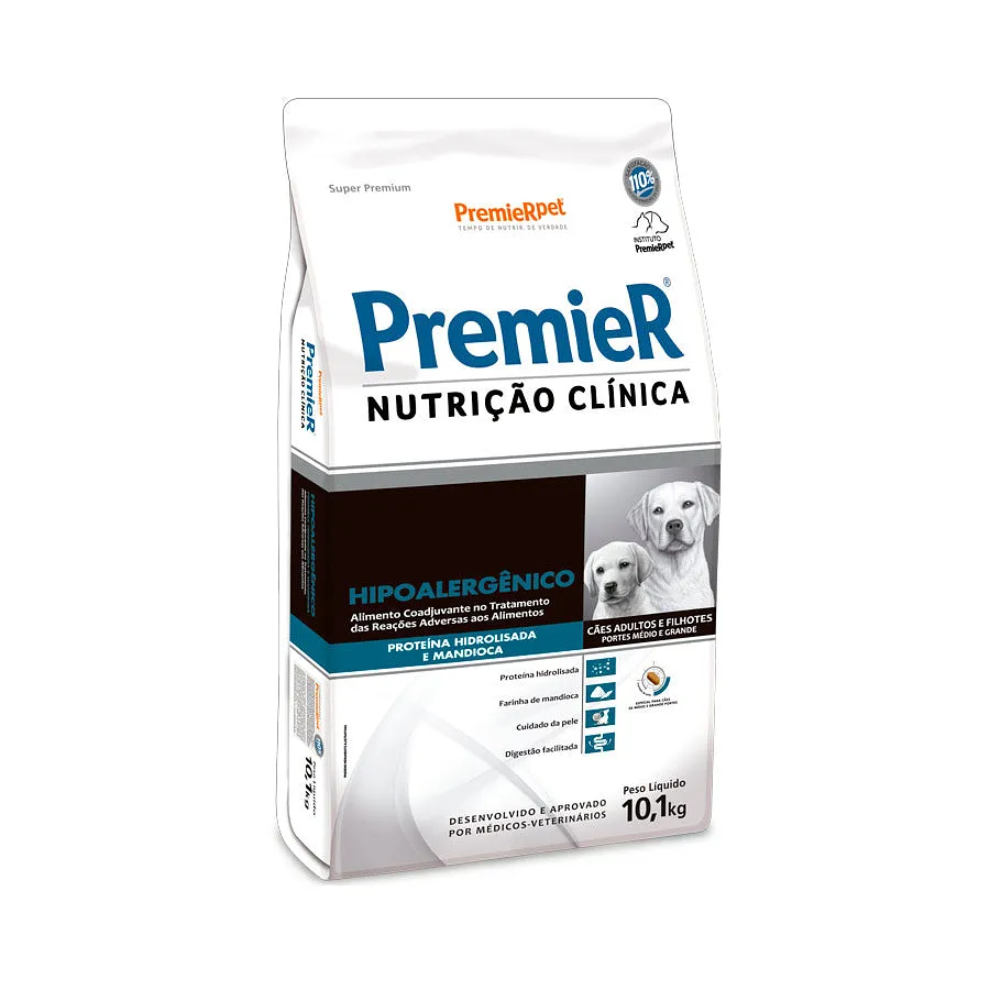 Ração Premier Nutrição Clínica Hipoalergênico para Cães de Médio e Grande Porte 10,1kg