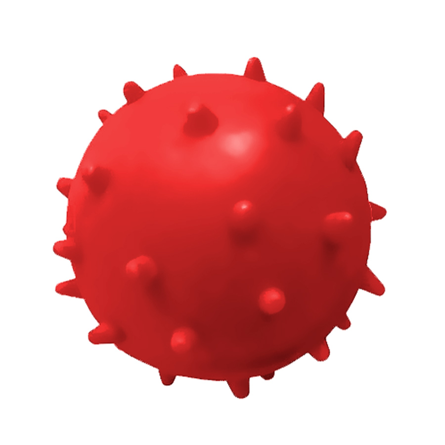 Brinquedo Furacão Pet Bola de Borracha Maciça Mamona Vermelho para Cães - P