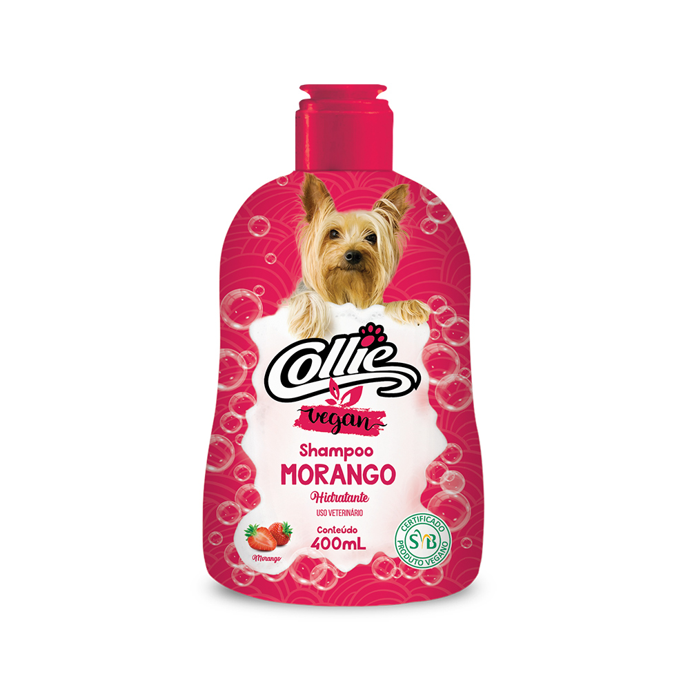 Shampoo Collie Vegan Morango para Cães