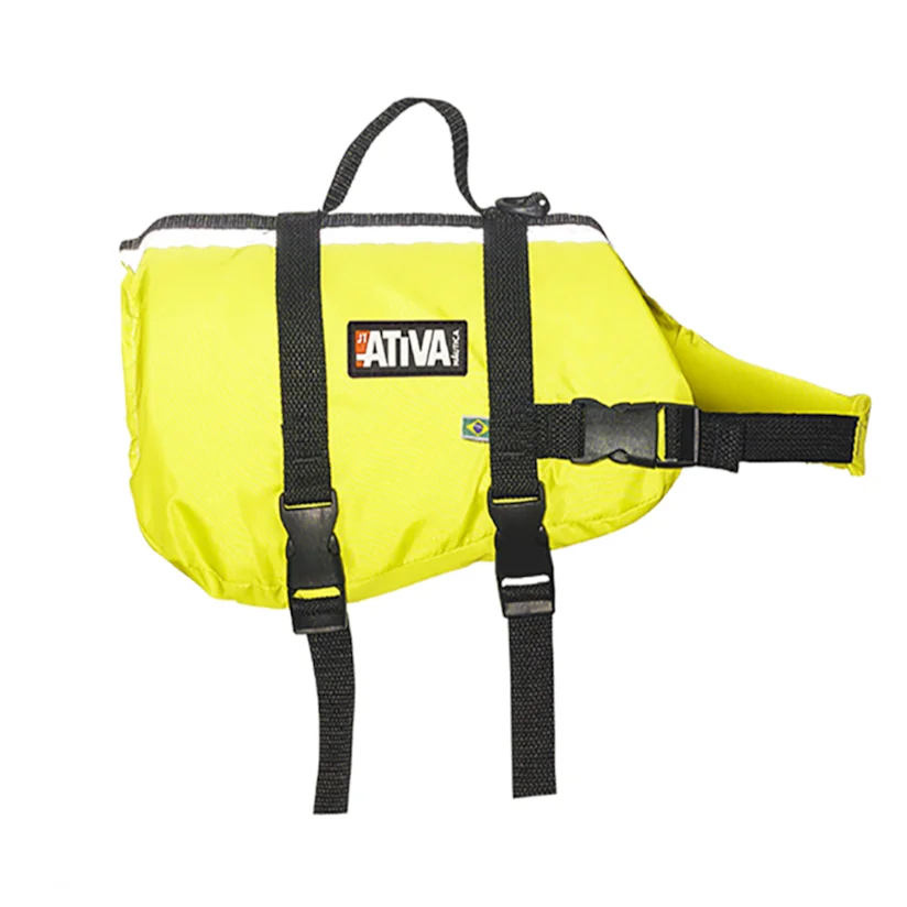 Colete Salva Vidas Pet Vest Ativa Amarelo M