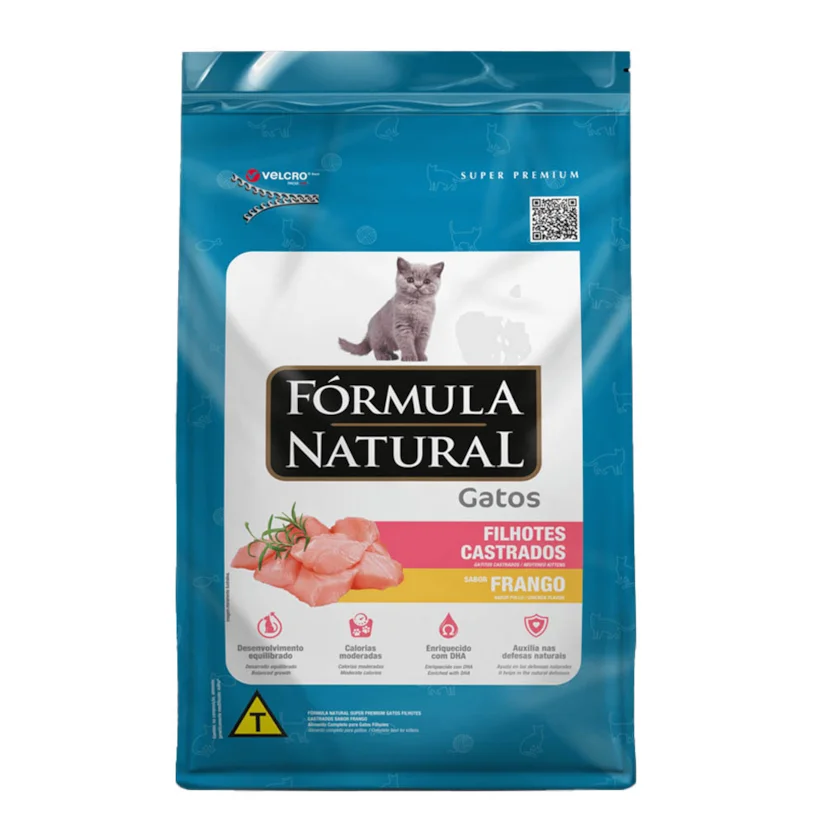 Ração Fórmula Natural Super Premium Gatos Castrados Filhotes Frango 1kg