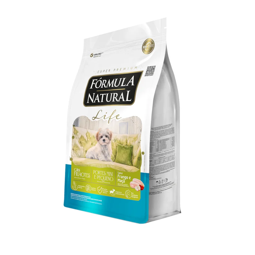 Ração Fórmula Natural Cães Filhotes Raças Mini e Pequenas Sabor Frango e Maçã 2,5kg