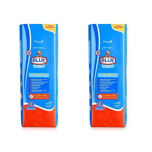 kit Blue Premium Tapete Higiênico Para Cães 60 unidades