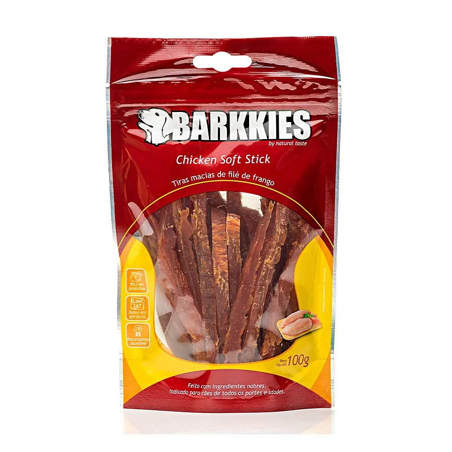 Snack Barkkies Soft Sticks para Cães 100g