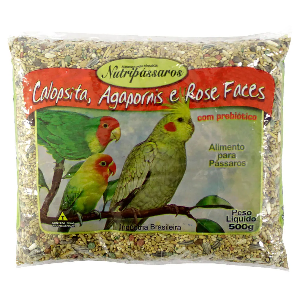 Mistura para Calopsita, Agapornis e Rose Faces Nutripássaros