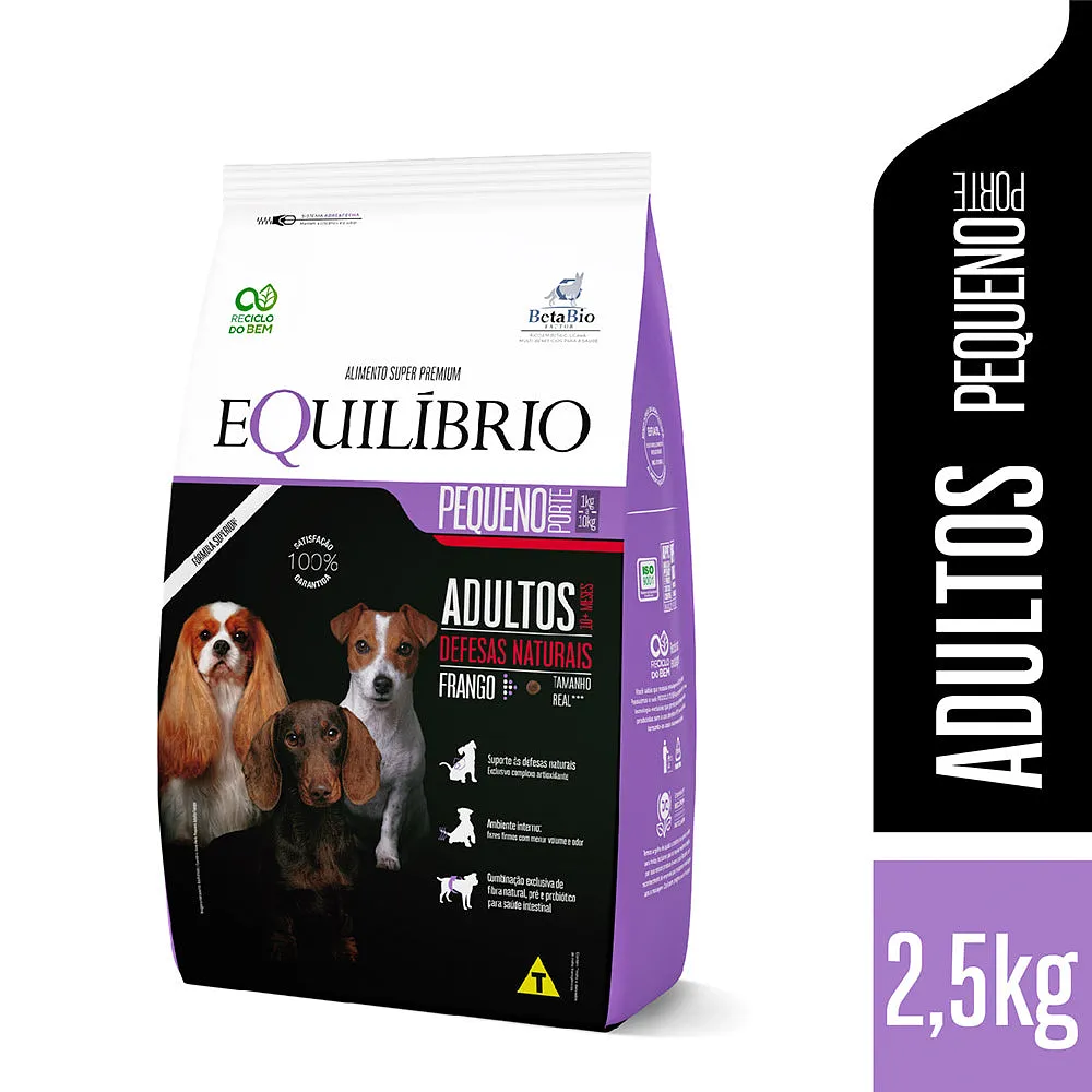 Ração Equilíbrio para Cães Adultos de Porte Pequeno Sabor Frango