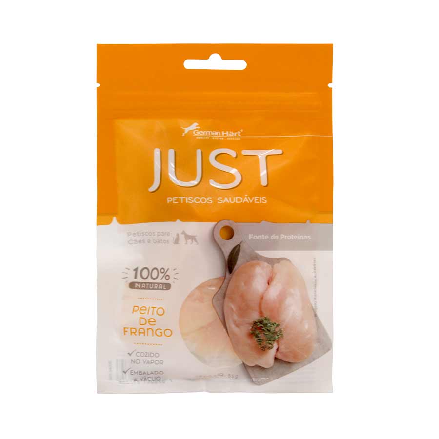 Petisco Just Steak de Frango Cozido para Cães e Gatos