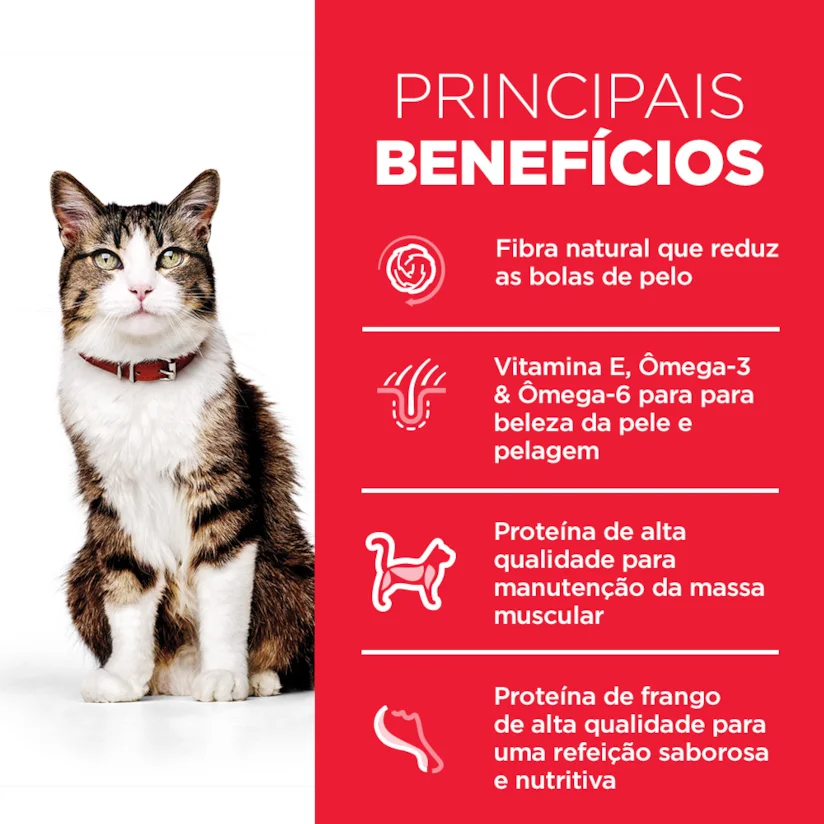 Ração Hill s Science Diet Controle Bolas de Pelo Gatos Adultos 3,17Kg