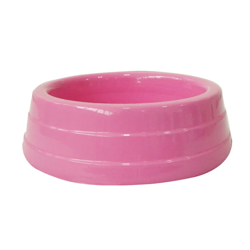 Comedouro Cães Dog Head Alumínio Pesado Colorido Rosa Grande 2800ml