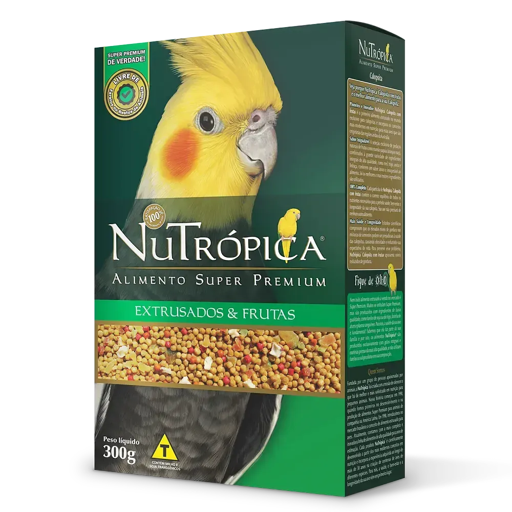 Ração Nutrópica para Calopsitas com Frutas