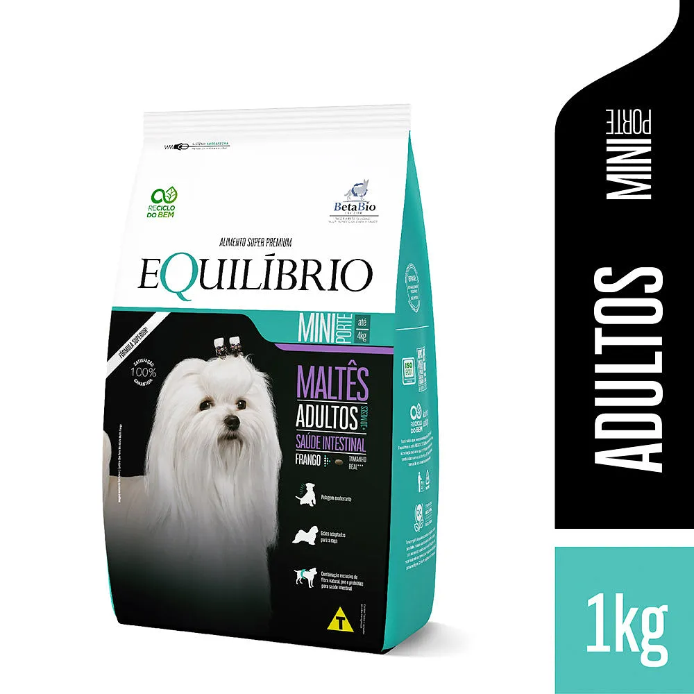 Ração Equilíbrio Maltês para Cães Adultos de Porte Mini Sabor Frango