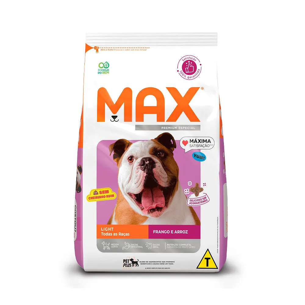 Ração Max Light para Cães Adultos Sabor Frango e Arroz