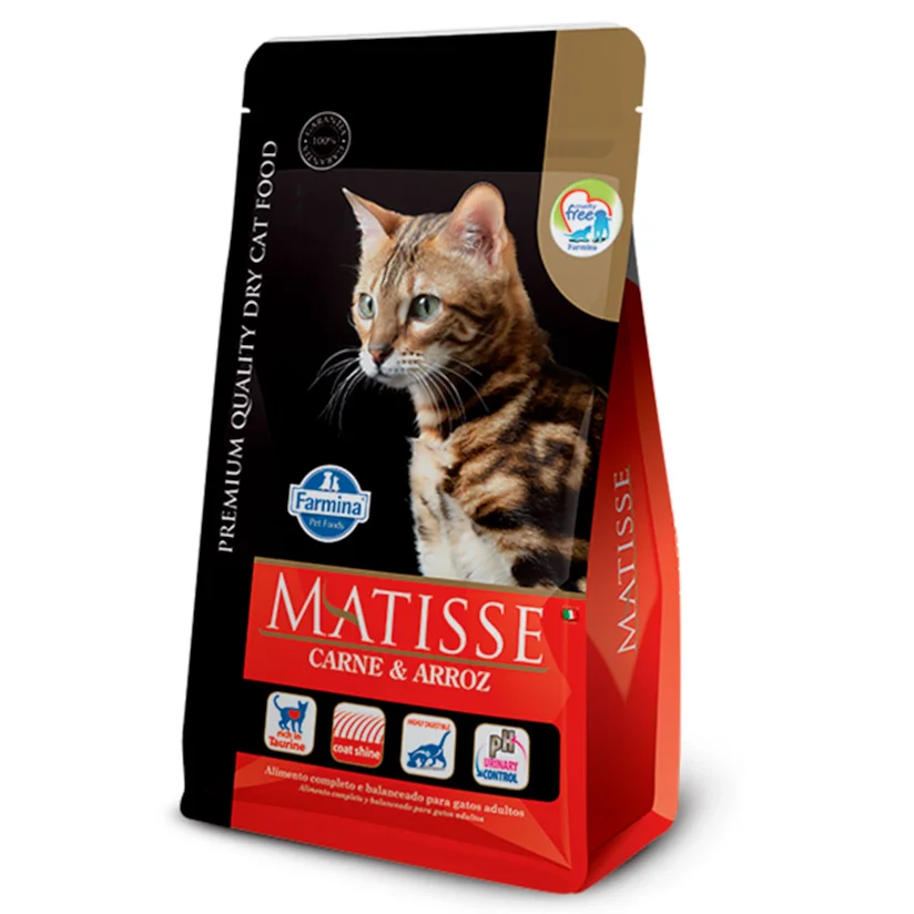 Ração Farmina Matisse Gatos Carne e Arroz 800g