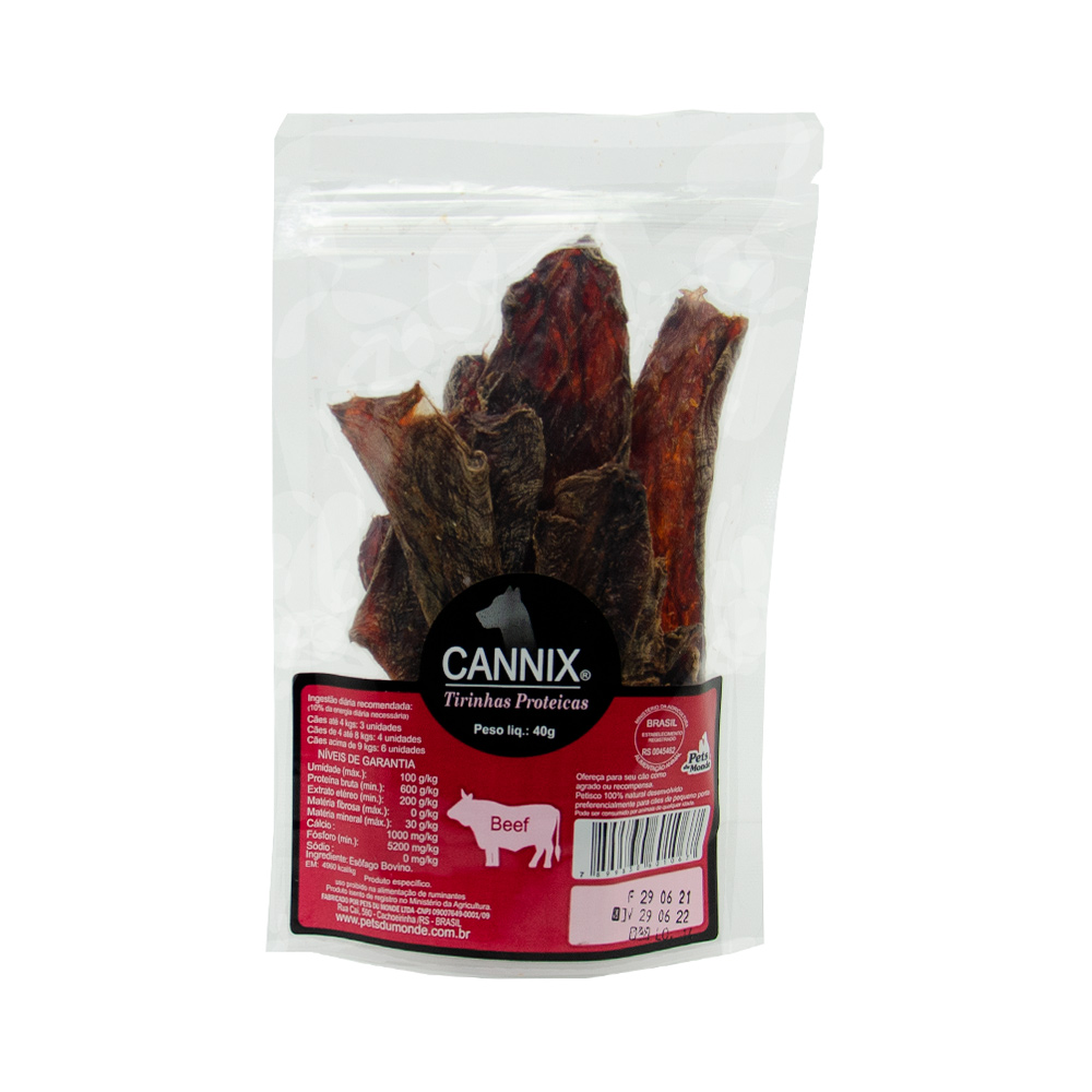 Snacks Cannix Tirinhas Proteicas de Carne para Cães 40g