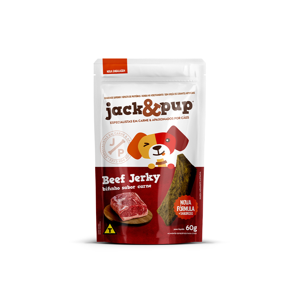 Petisco Jack&Pup Beef Jerky Carne para Cães