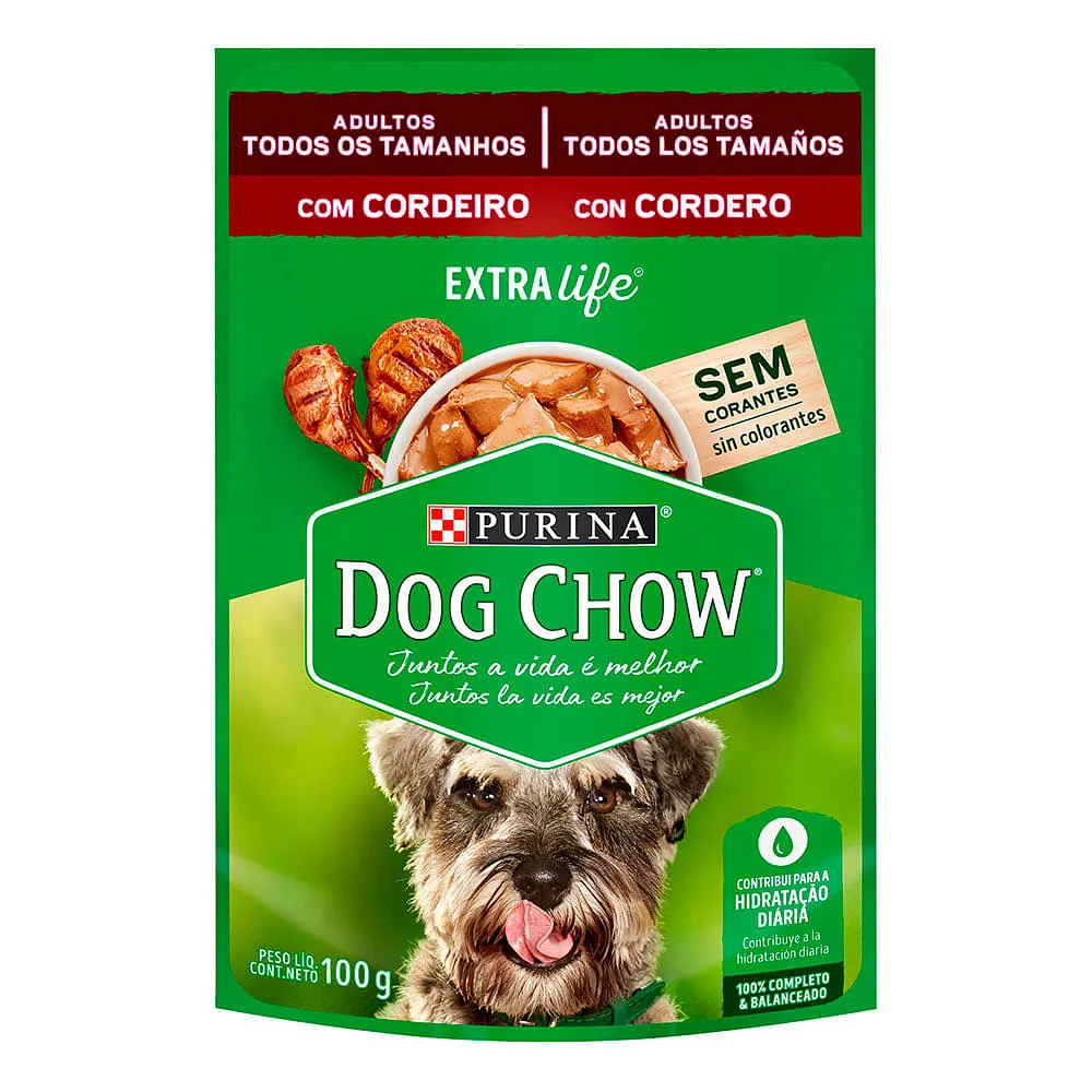 Ração Úmida Dog Chow Cães Adultos Cordeiro
