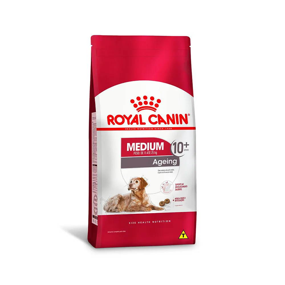 Ração Seca Royal Canin Medium Ageing 10 + para Cães Idosos de Porte Médio com 10 Anos ou mais - 15 Kg