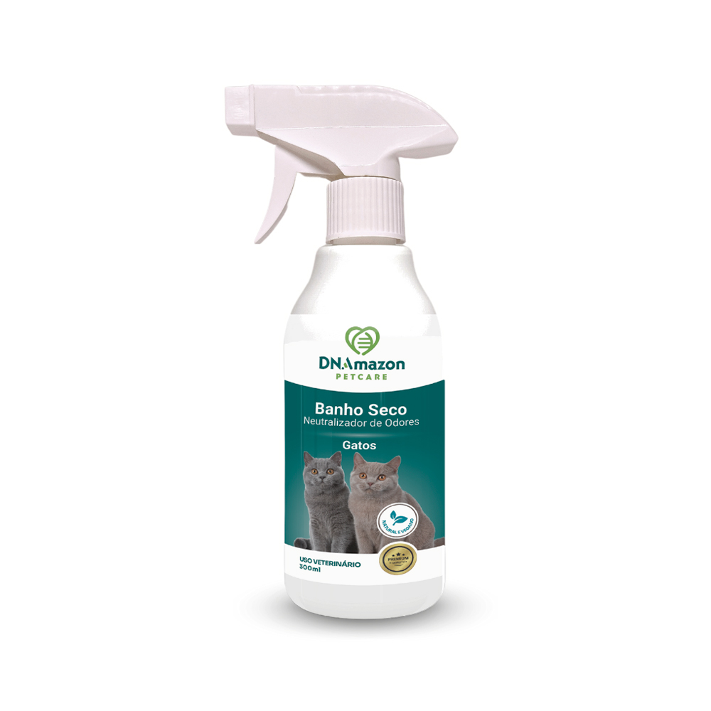 Banho Seco DNAmazon Petcare para Gatos Natural e Vegano 300ml