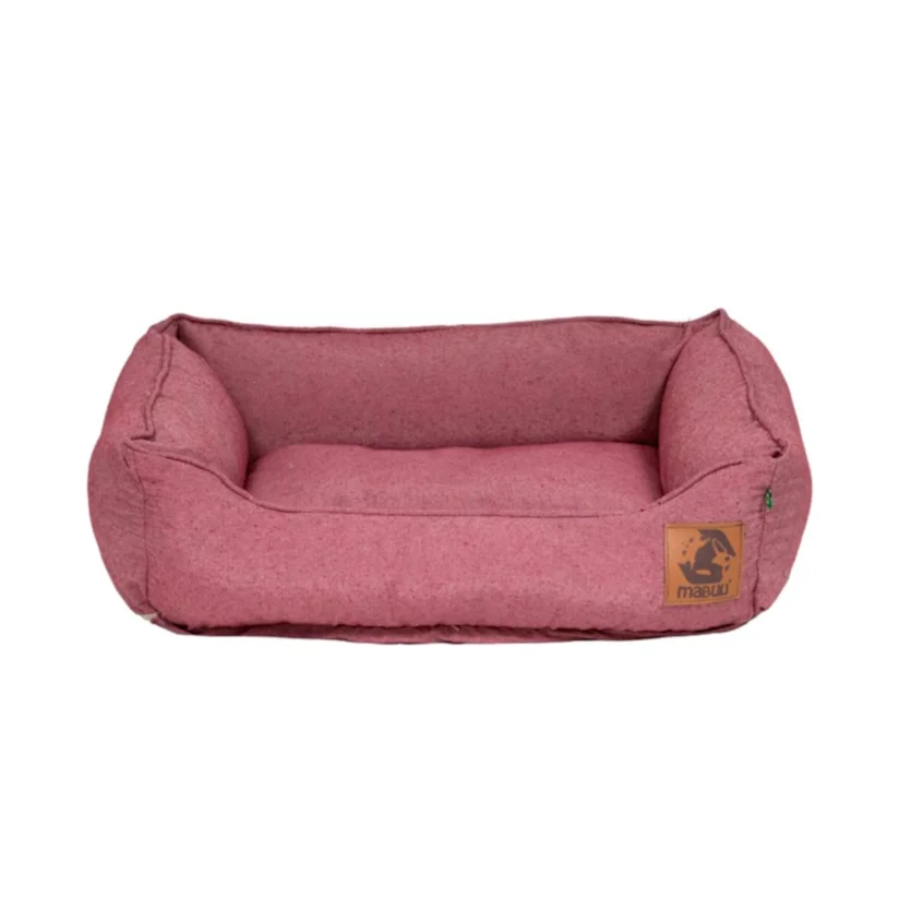 Cama em Linho 100% Reciclado Vermelho Mescla Tamanho G