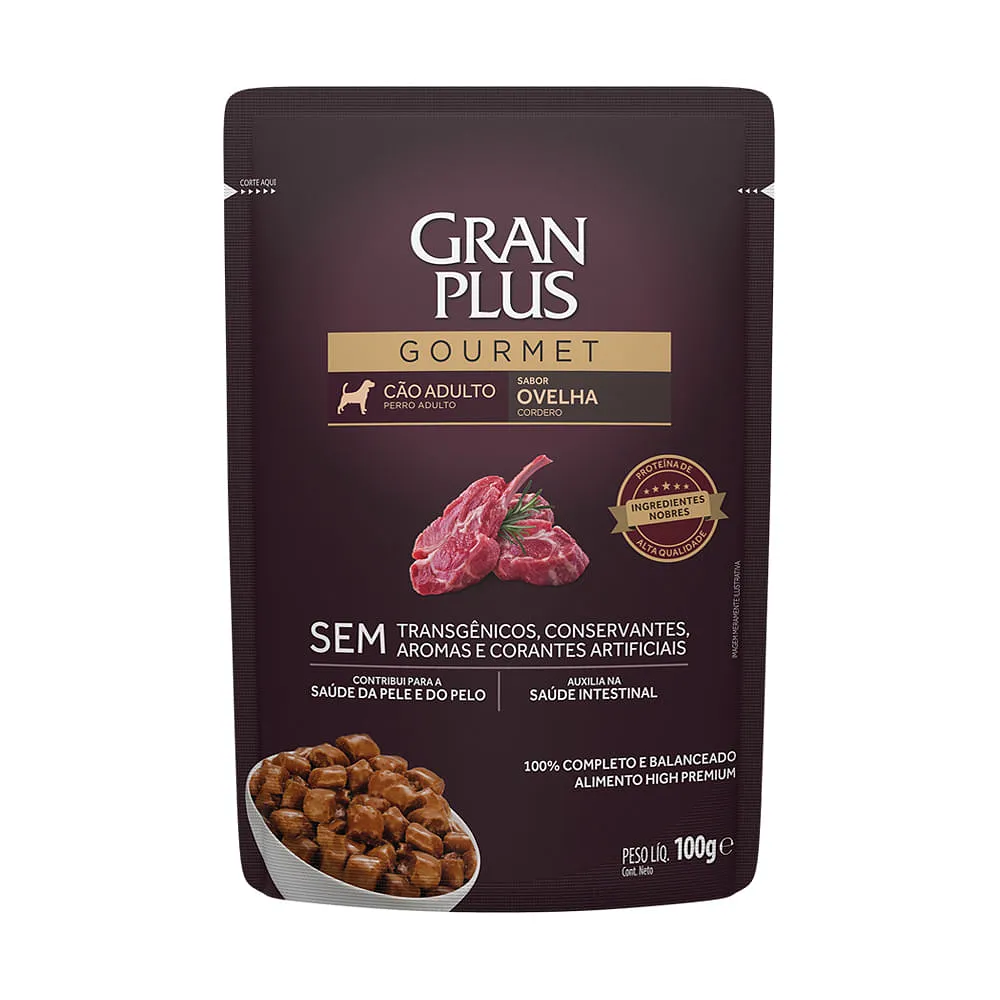 Ração Úmida GranPlus Gourmet Cães Adultos Ovelha