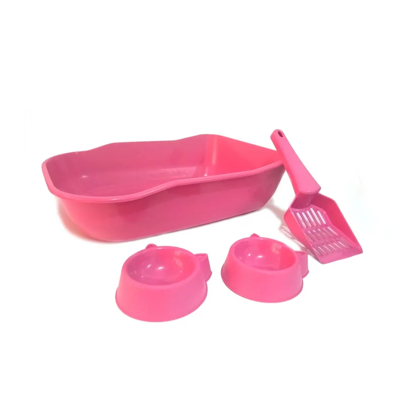 Kit Gatos Duracats Bandeja Higienica Single Rosa