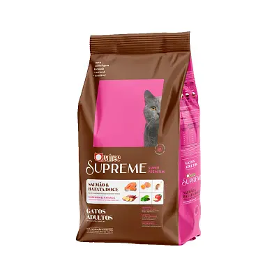 Ração Quatree Supreme para Gatos Adultos Sabor Salmão e Batata Doce