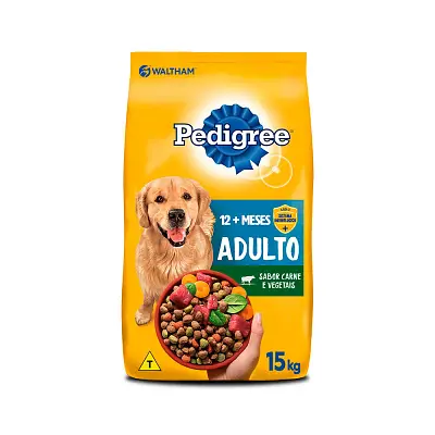 Ração Pedigree Carne e Vegetais Cães Adultos Raças Médias e Grandes