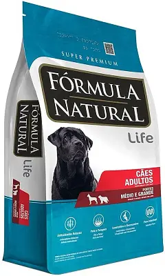 Ração Fórmula Natural Life para Cães Adultos de Raças Médias e Grandes 15kg