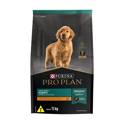 Ração Purina Pro Plan Cães Filhote Porte Médio Frango 15kg